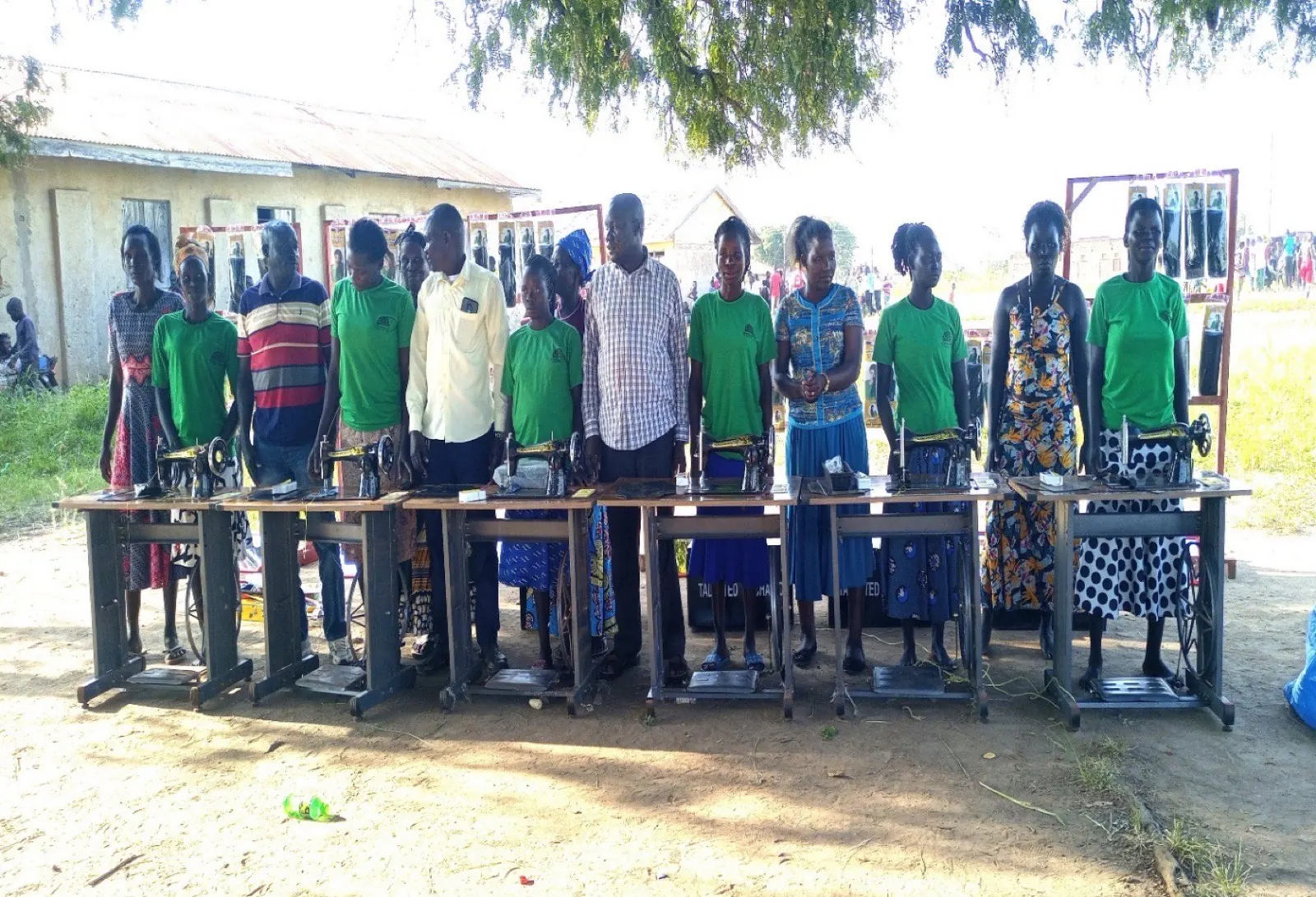 Tailoring machines handover to vocational trainees